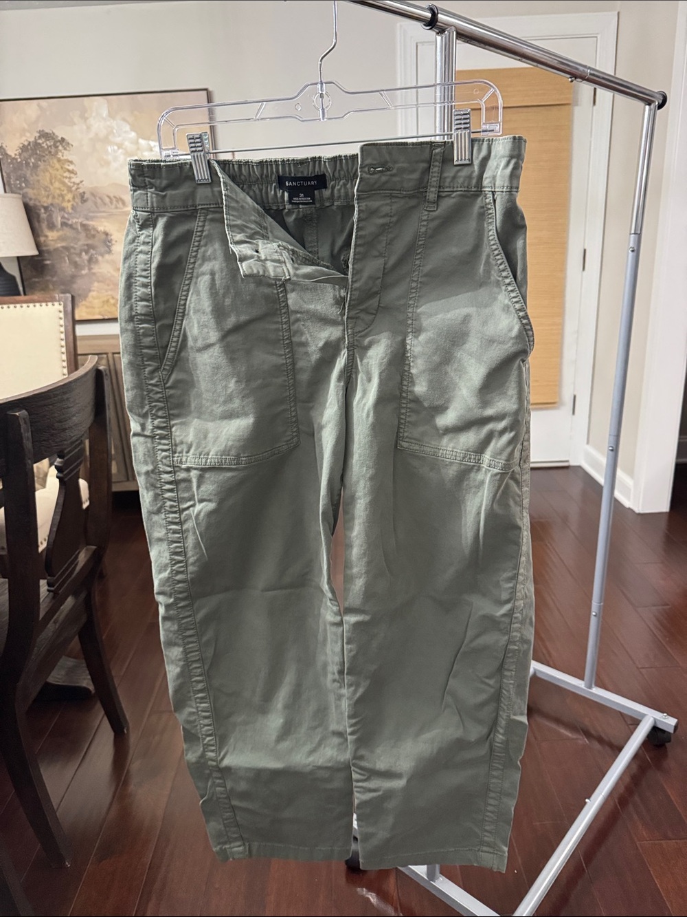 Sanctuary Cruiser Chino Olive Green Utility Cargo Pants